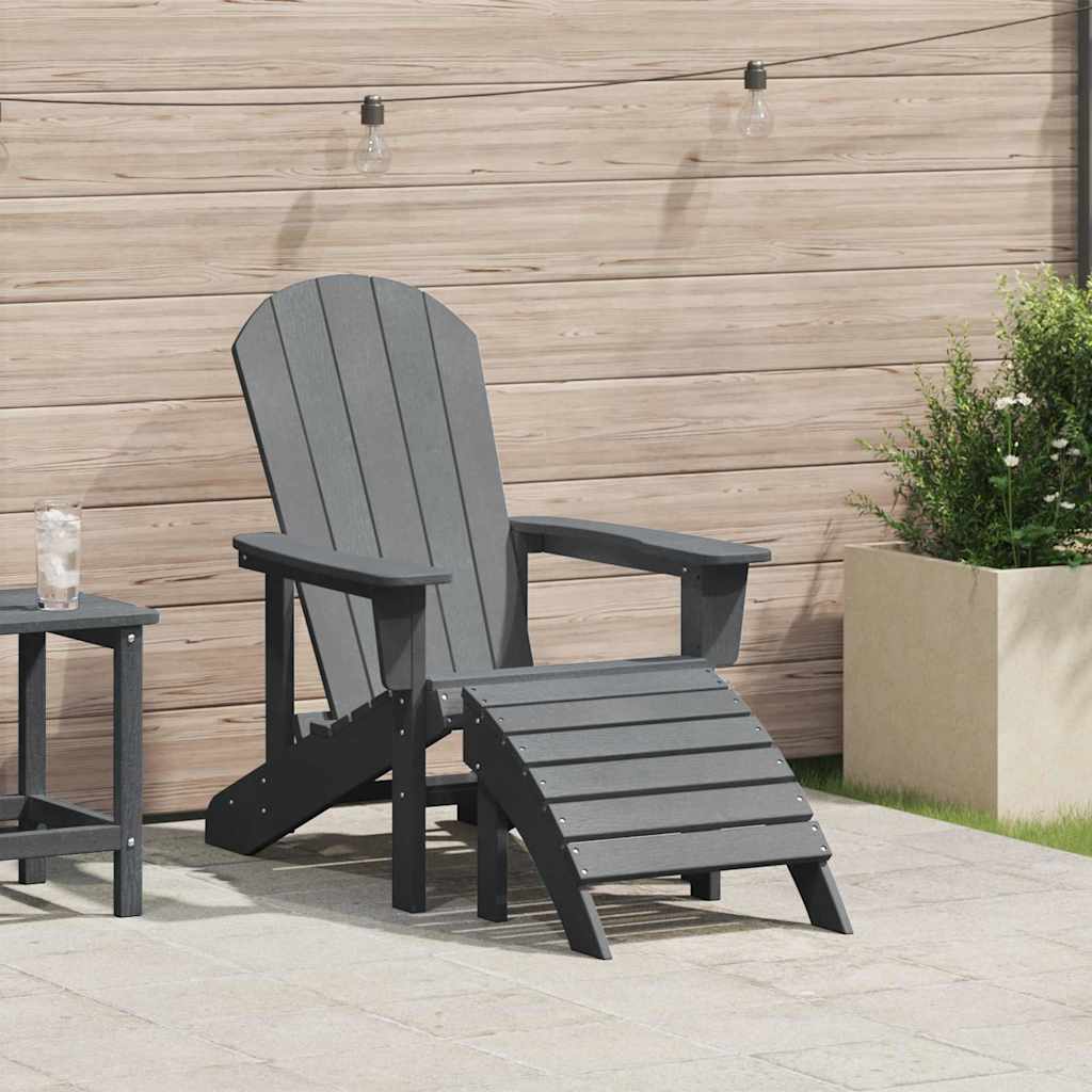 Adirondack-stoel Lichtgrijs 82 x 74 x 92 cm HDPE – afbeelding 1