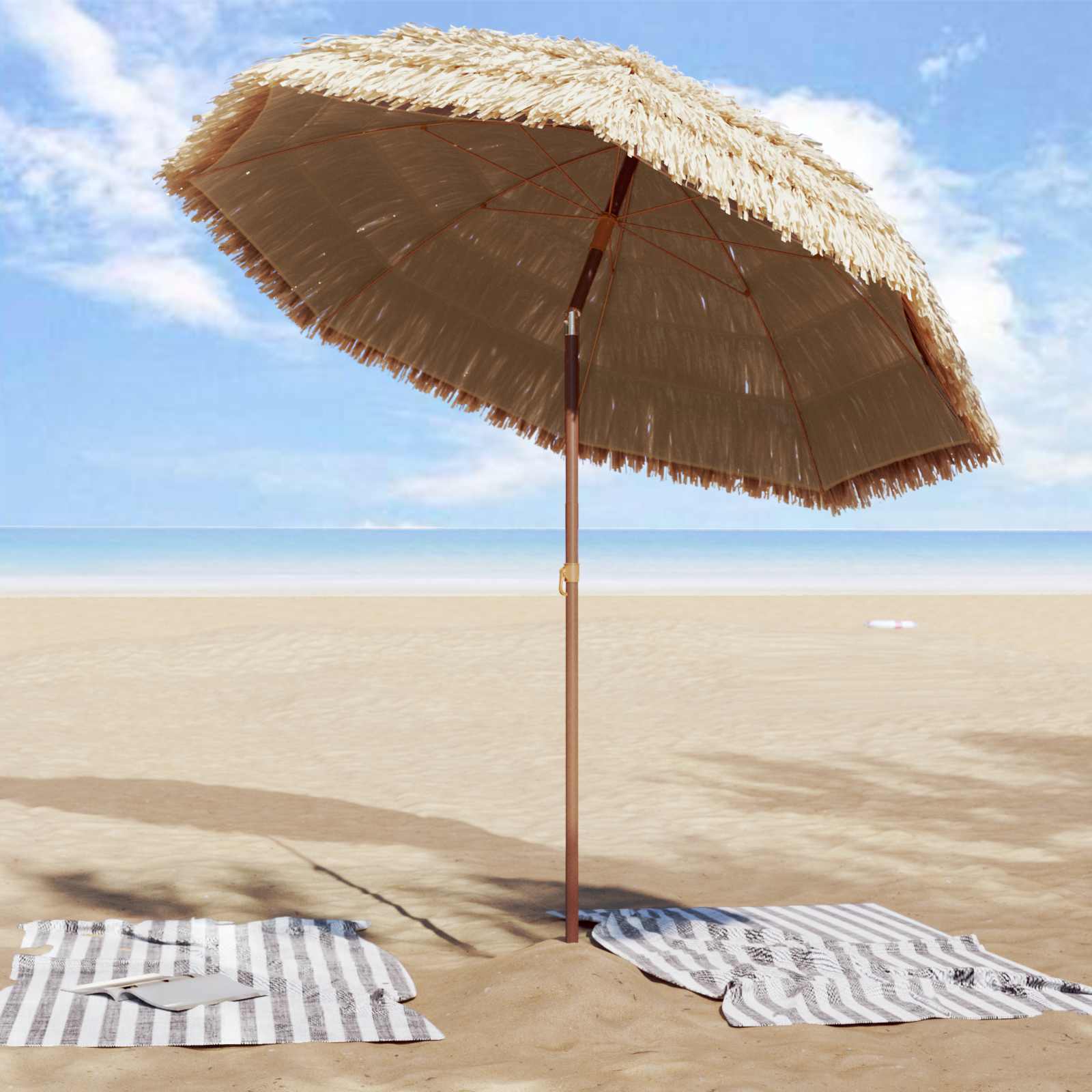 Tuinparasol Naturel 205 x 205 x 210 cm – afbeelding 3