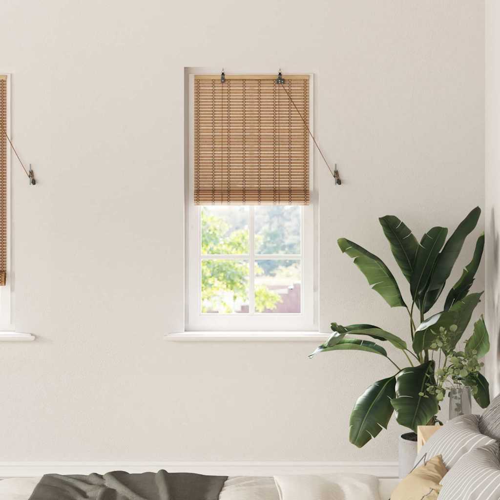 Rolgordijn met gordijnen Natuur 60 x 220 cm Bamboe – afbeelding 1