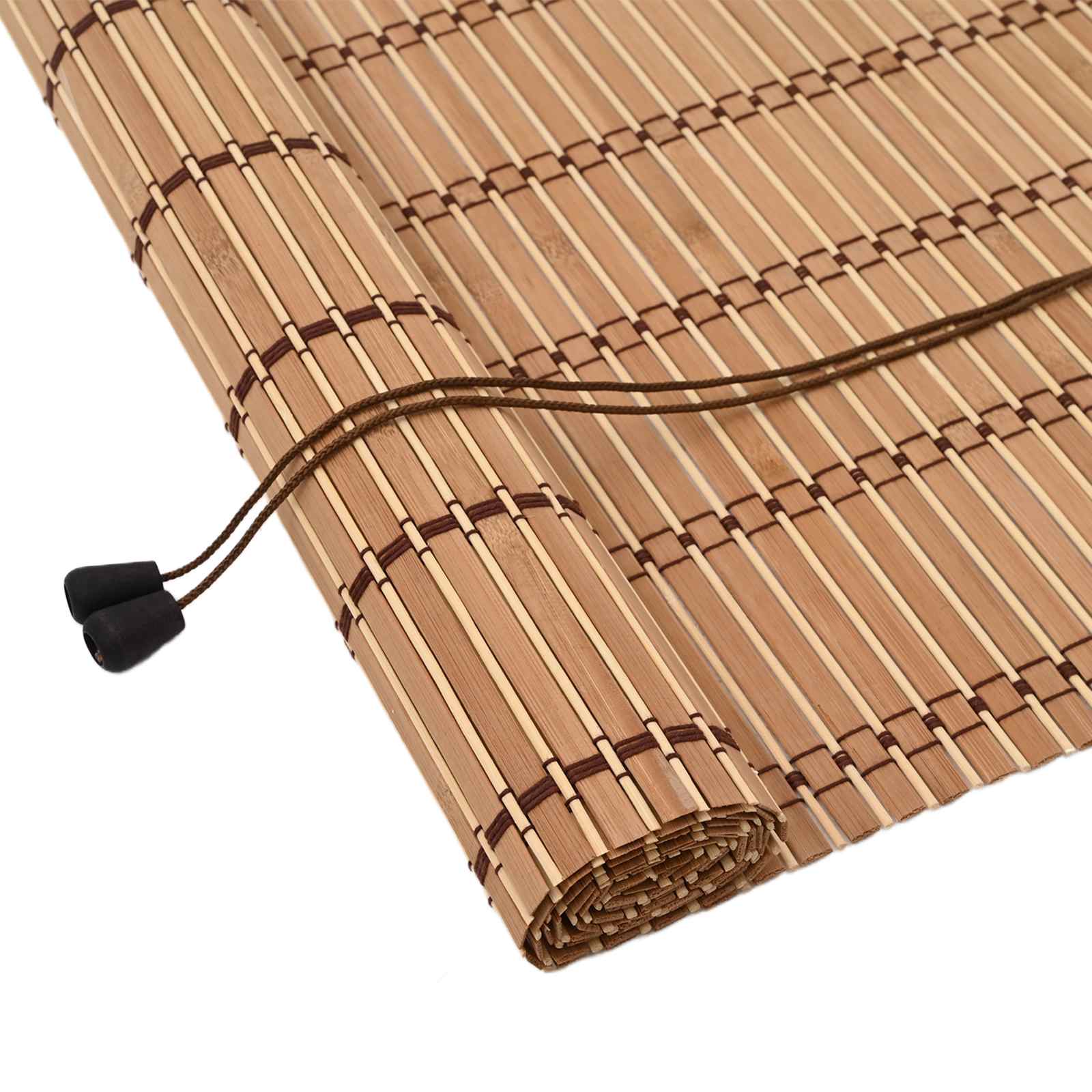 Rolgordijn met gordijnen Natuur 60 x 220 cm Bamboe – afbeelding 2