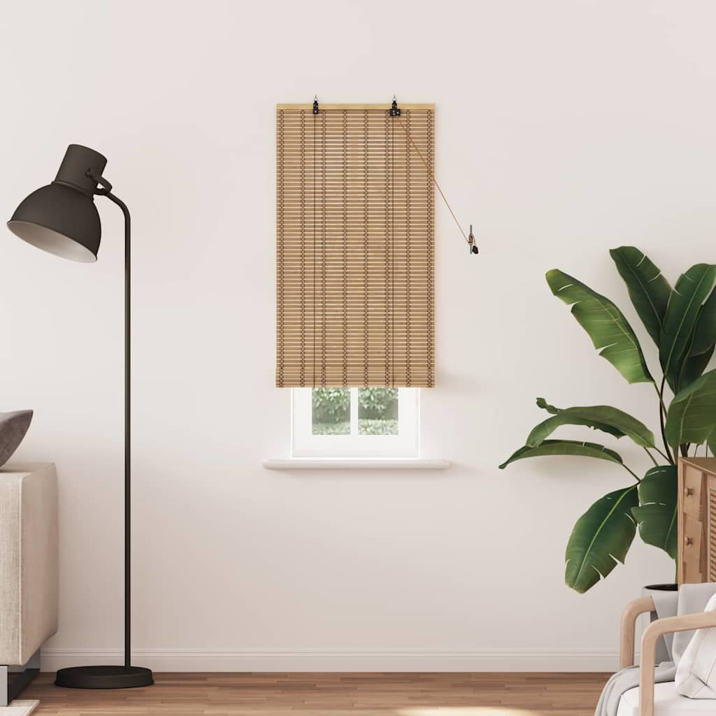 Rolgordijn met gordijnen Natuur 60 x 220 cm Bamboe – afbeelding 3
