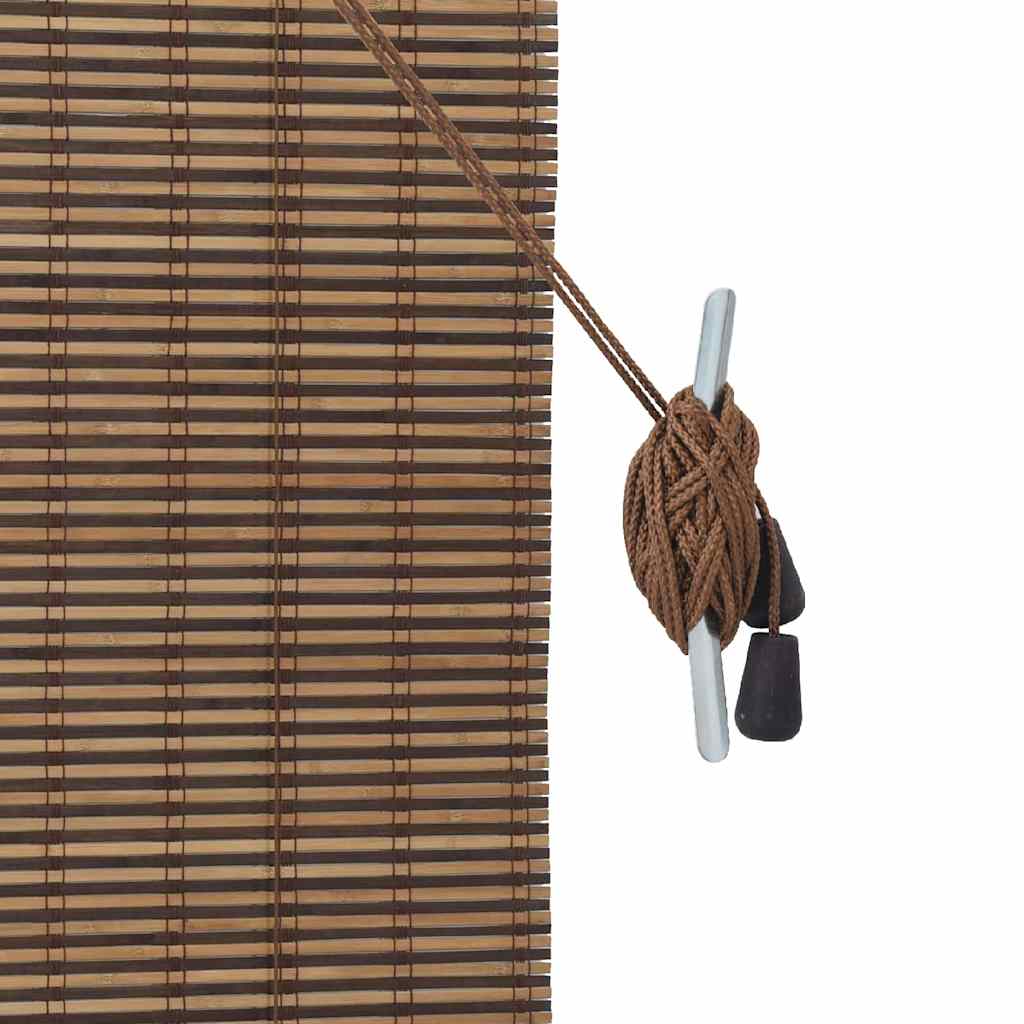 Rolgordijn met gordijnen Bruin 80 x 220 cm Bamboe – afbeelding 6