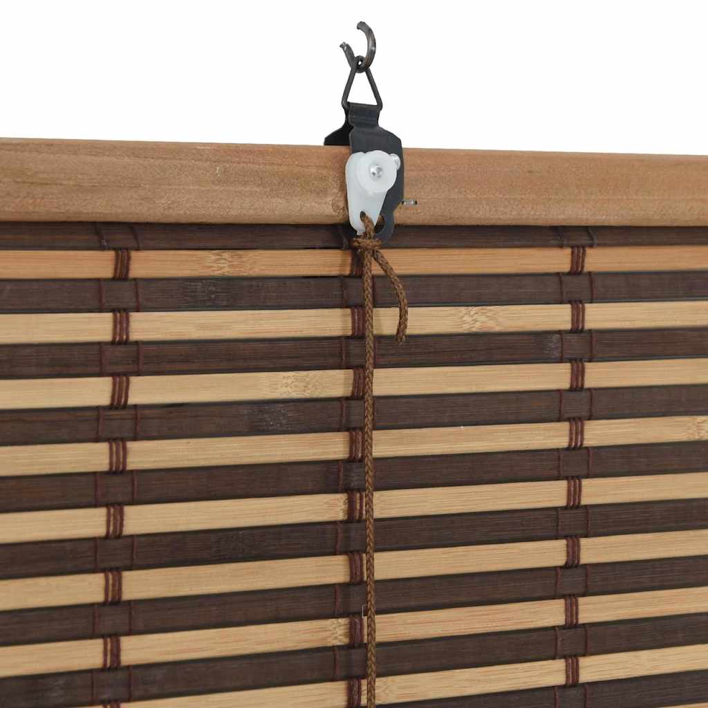Rolgordijn met gordijnen Bruin 80 x 220 cm Bamboe – afbeelding 8