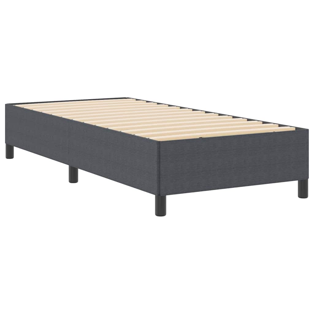 Boxspringbed Donkergrijs 90 x 190 cm Katoen Stof – afbeelding 4