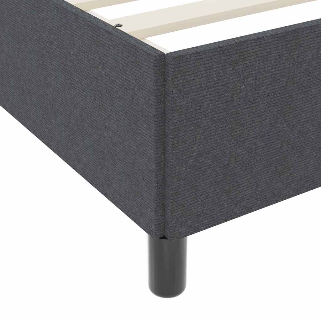 Boxspringbed Donkergrijs 90 x 190 cm Katoen Stof – afbeelding 8