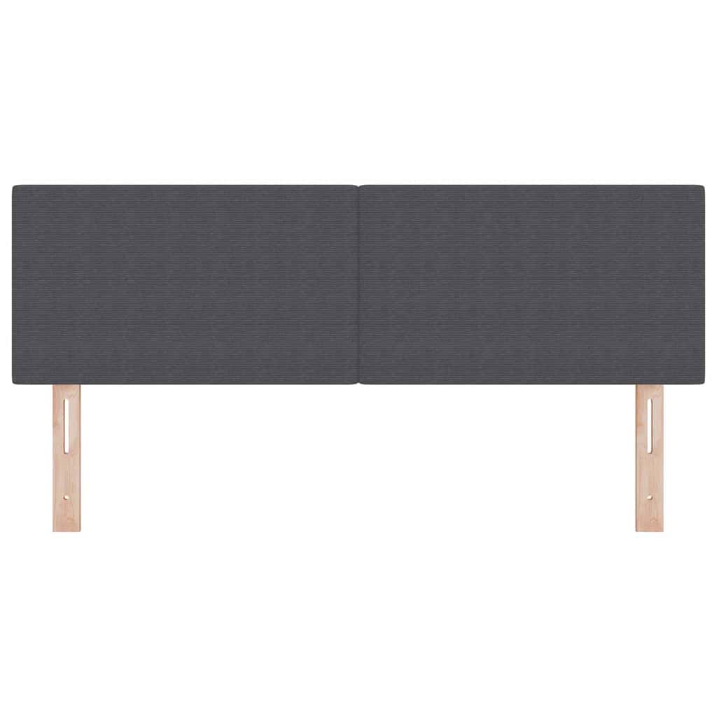 Hoofdbord Donkergrijs 144 cm Katoen Stof – afbeelding 4