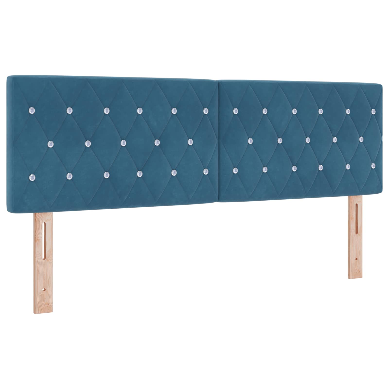 Hoofdbord Donkerblauw 144 cm Fluweel