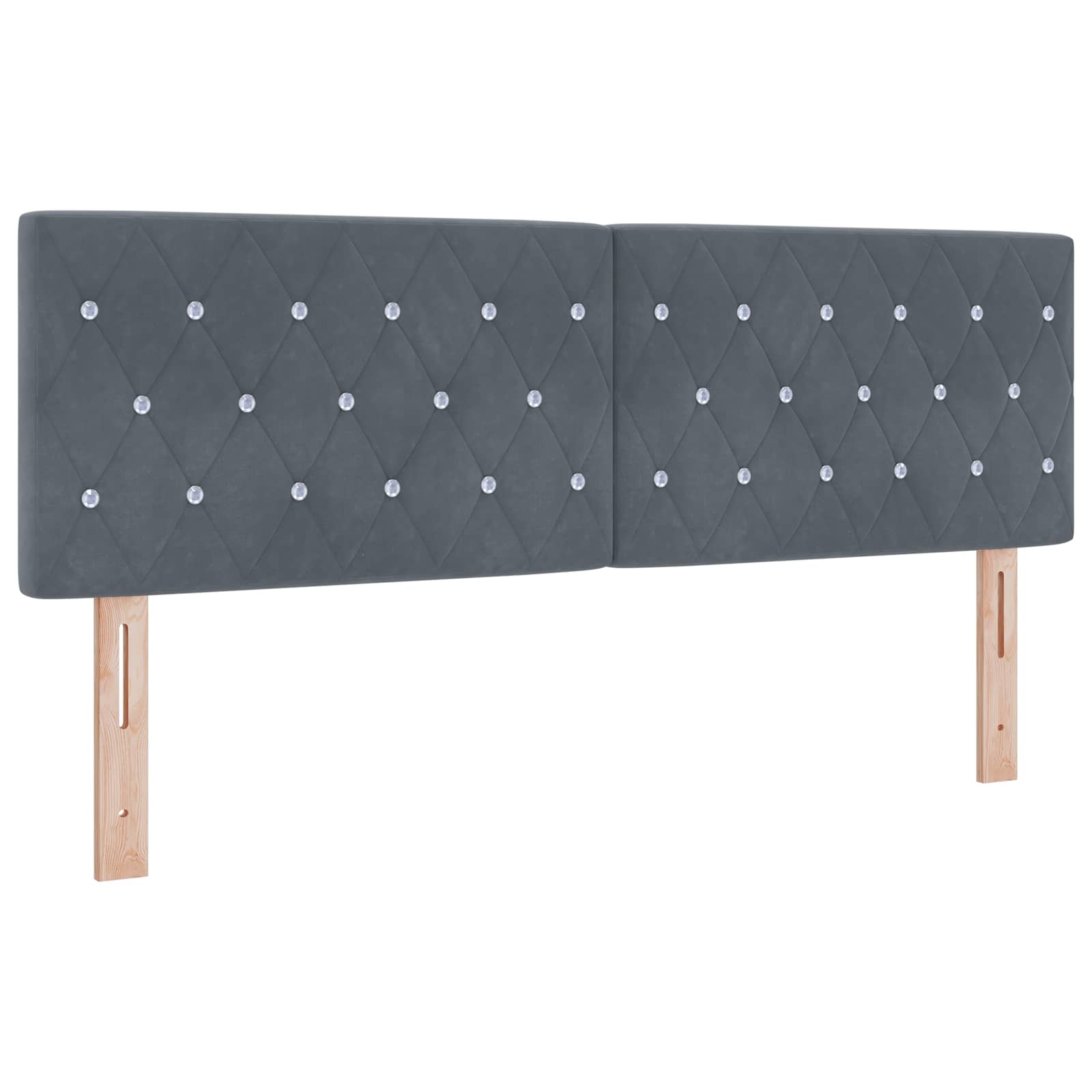 Hoofdbord Donkergrijs 160 cm Fluweel