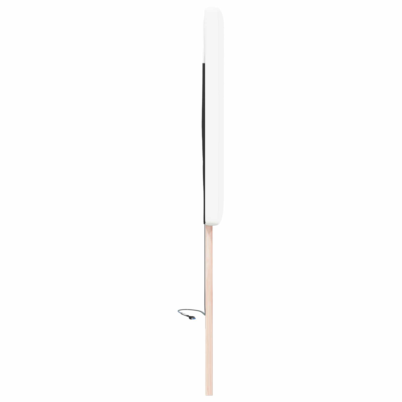 LED Hoofdbord Wit 100 cm Nep Leer – afbeelding 6