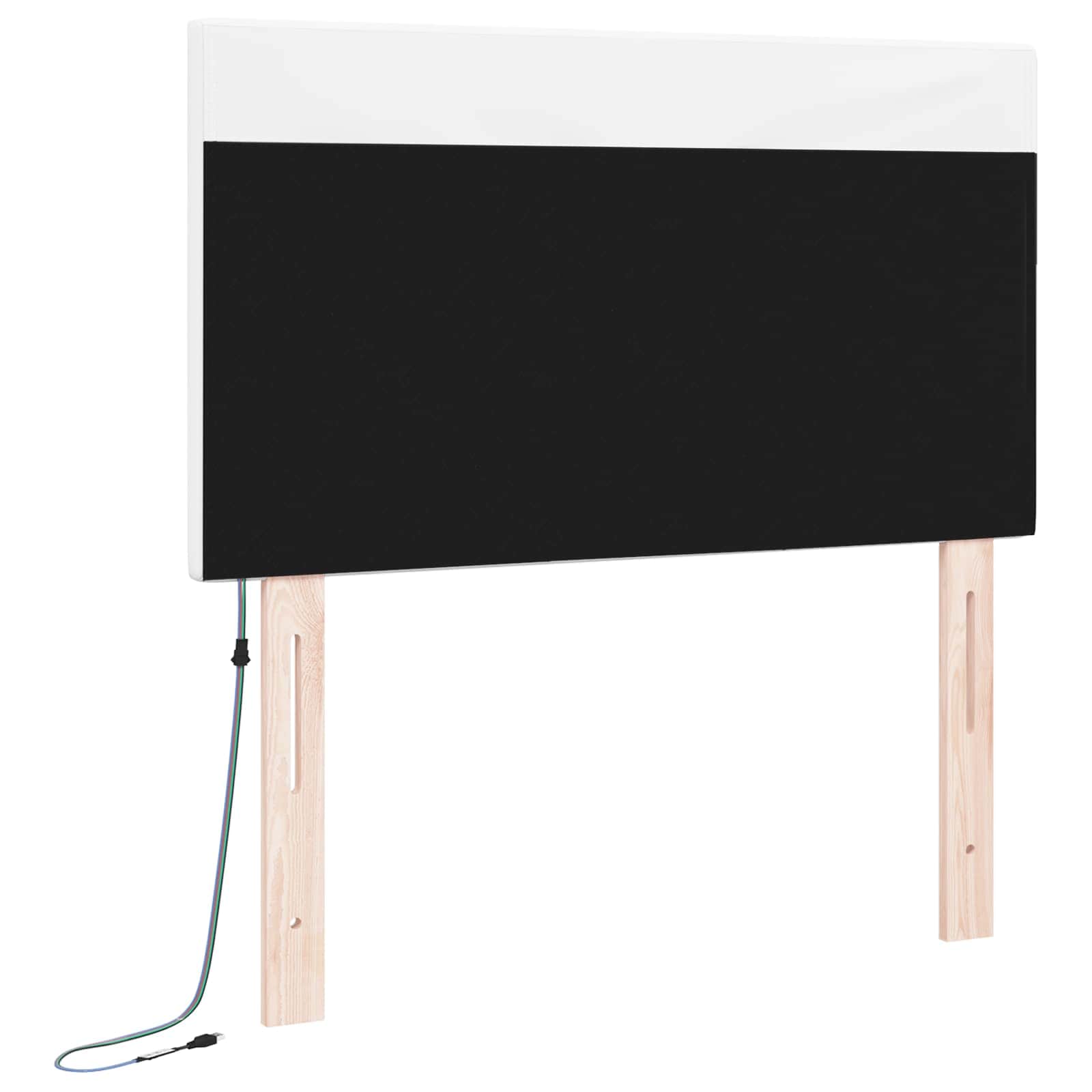 LED Hoofdbord Wit 100 cm Nep Leer – afbeelding 7