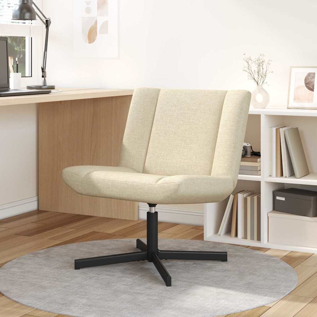 Draaistoel Crèmekleurig 63 x 75 x 76 cm Stof – afbeelding 1