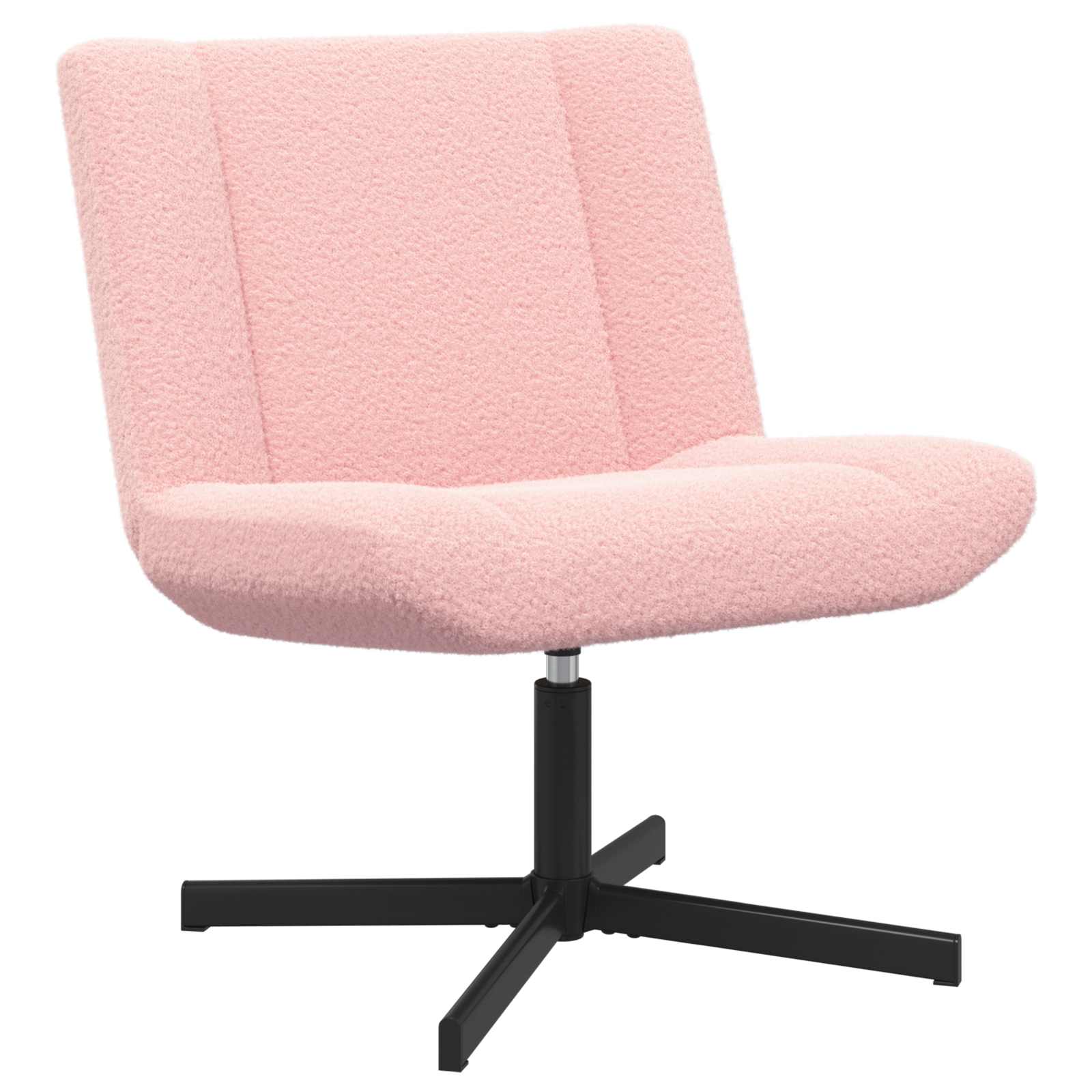 Draaistoel Roze 63 x 75 x 76 cm Schapenvacht – afbeelding 1
