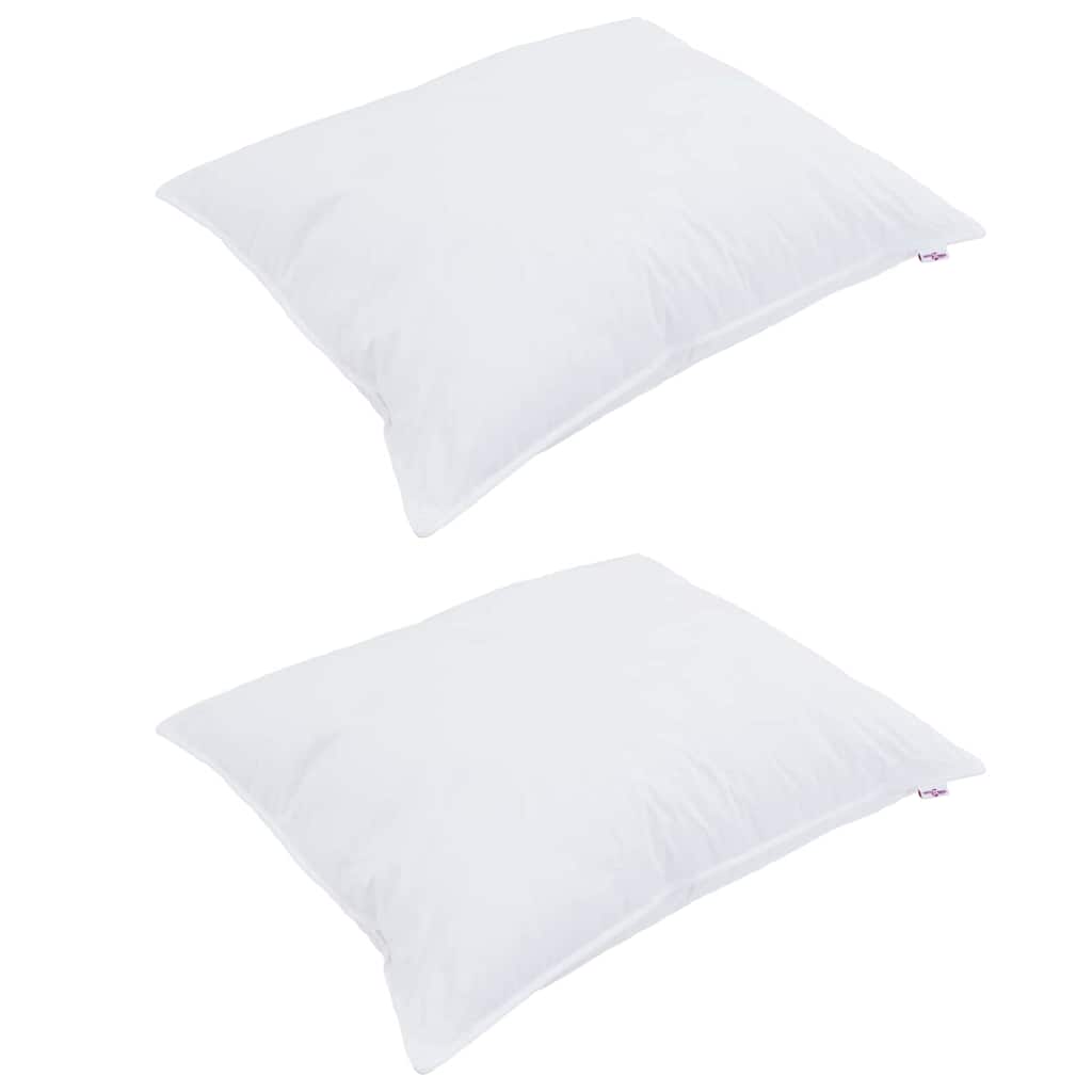 Hoofdkussen 2 st 50 x 70 cm Katoen Wit – afbeelding 3