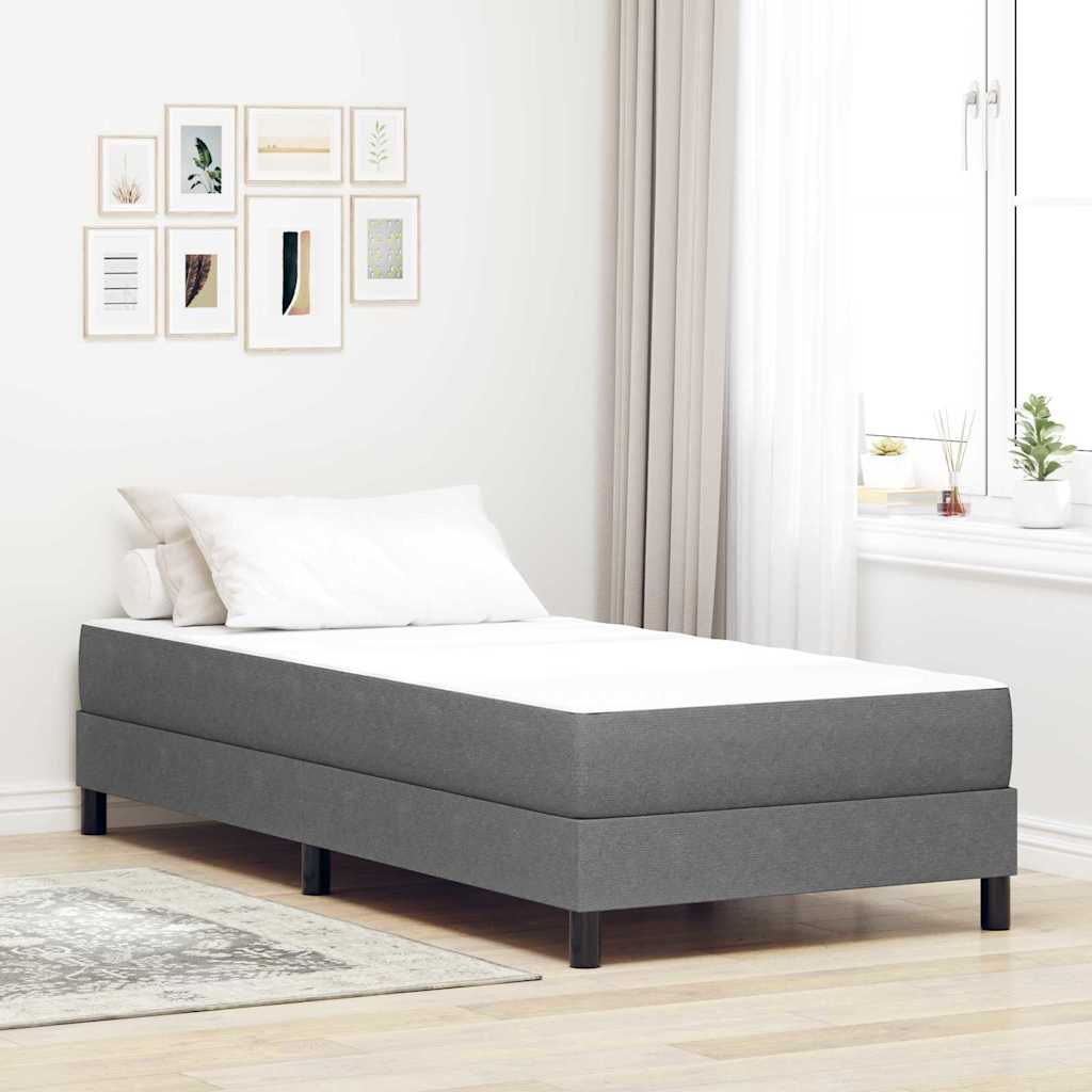 Bedmatras met matras Lichtgrijs 90 x 190 cm Stof