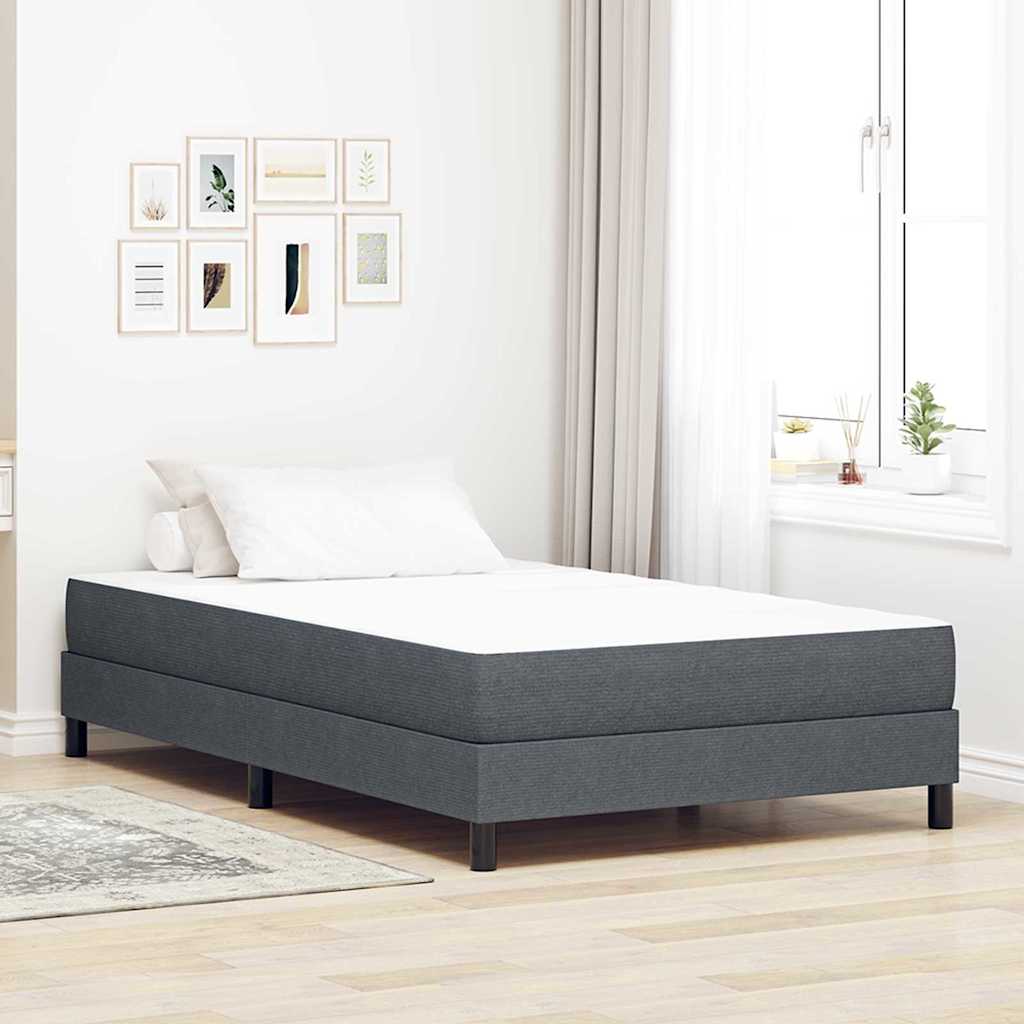 Bedmatras met matras Grijs 120 x 200 cm Stof