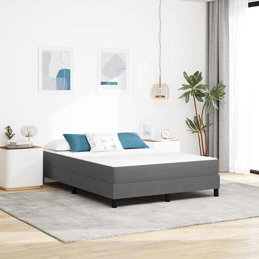 Bedmatras met matras Lichtgrijs 140 x 190 cm Stof