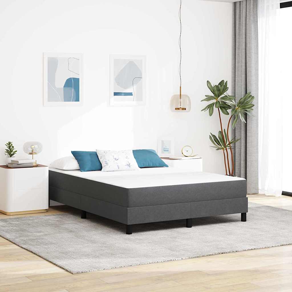 Bedmatras met matras Grijs 140 x 190 cm Stof