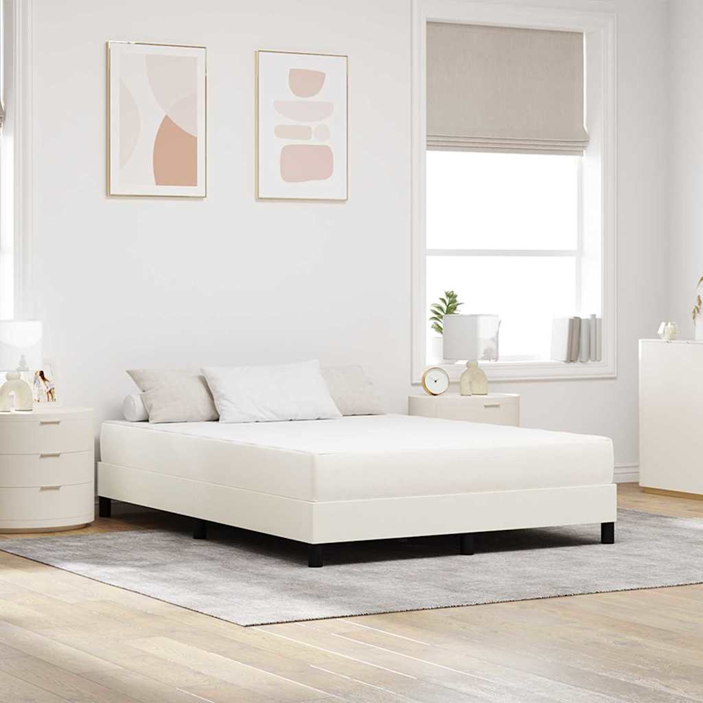 Bedmatras met matras Crème 140 x 200 cm Stof