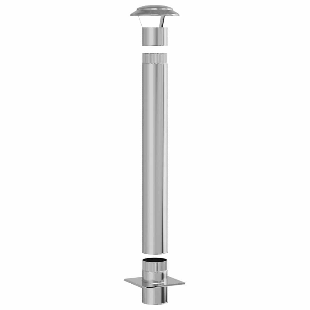 Schouw Verlenging Zilver 25 x 25 x 132 cm Roestvrij staal – afbeelding 3