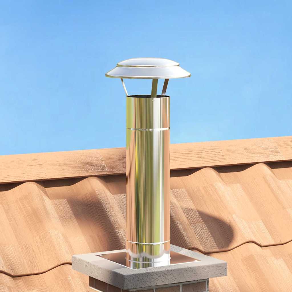 Regenbescherming voor Schoorsteen Zilver 25 x 25 x 20 cm – afbeelding 1