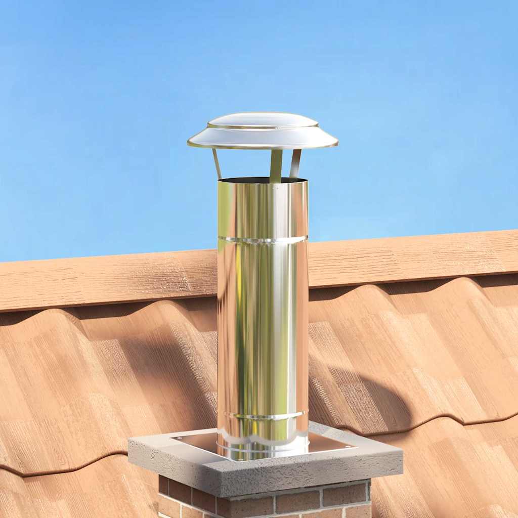 Regenbescherming voor Schoorsteen Zilver 25 x 25 x 20 cm – afbeelding 1
