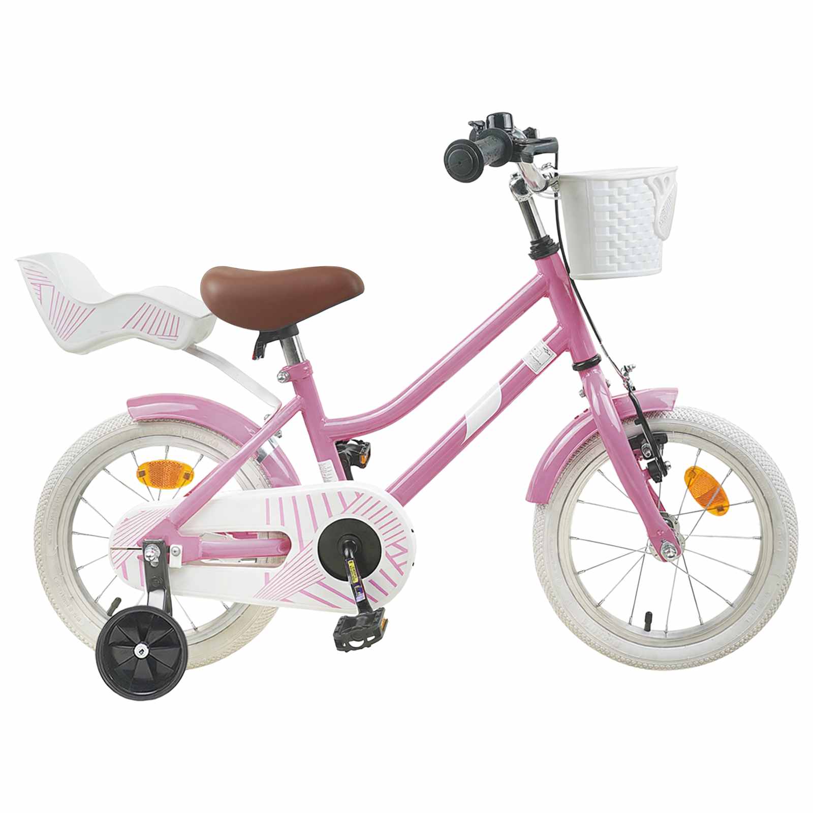 Kinderfiets 16 Inch voor 4-6 jaar oud Lichtroze