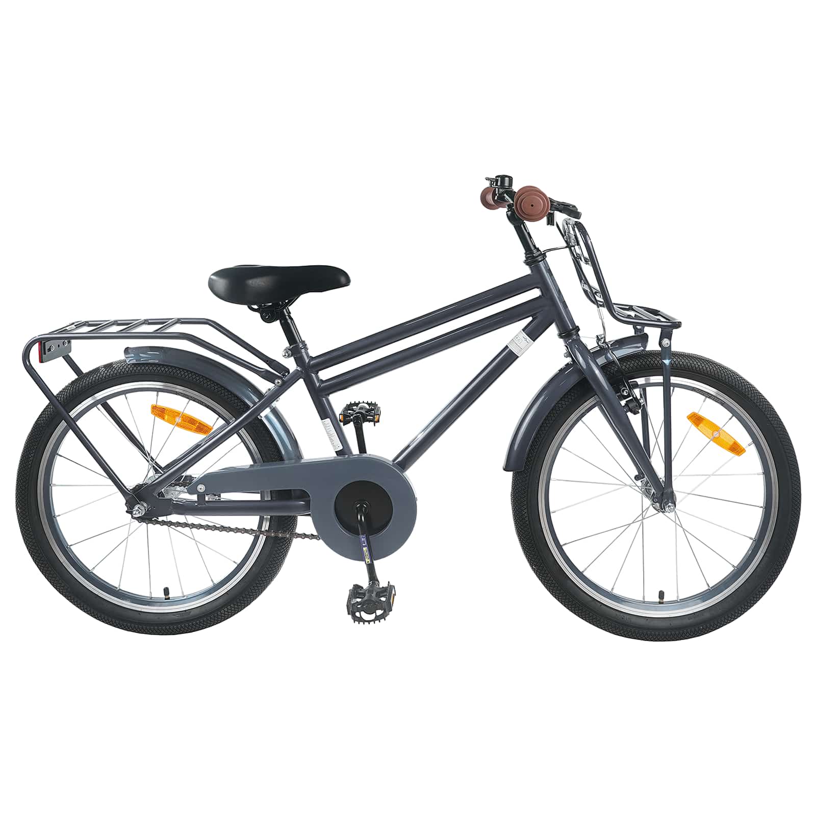 Kinderfiets 22 Inch voor 7-12 jaar oud Donkergrijs