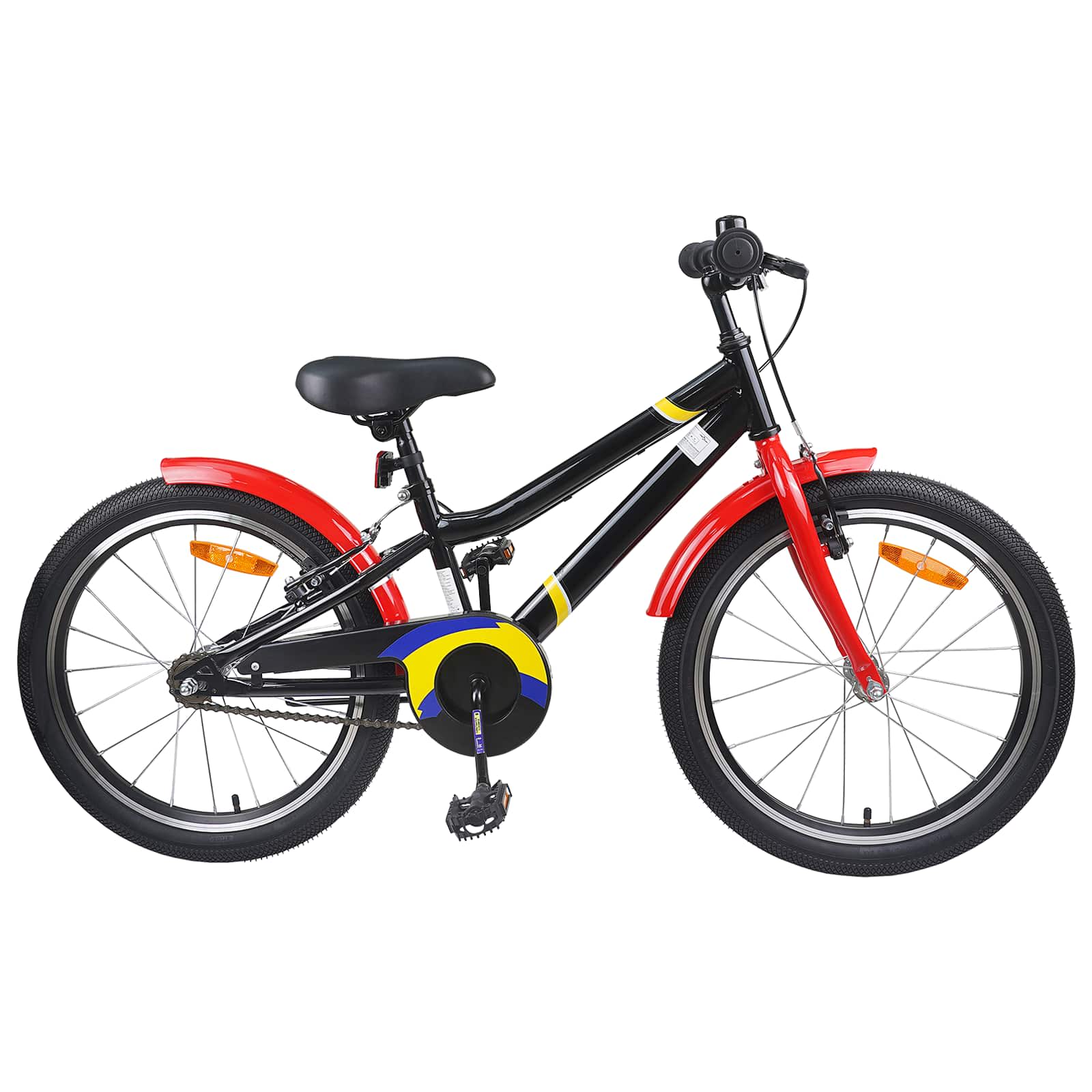 Kinderfiets 24 Inch voor 8-12 jaar oud Zwart Rood