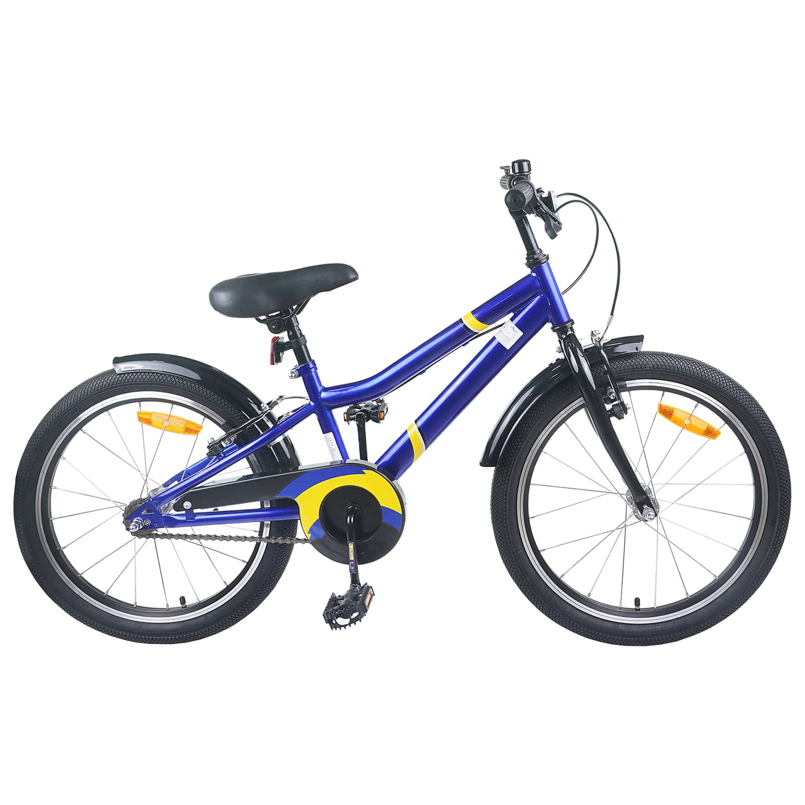 Kinderfiets 20 Inch voor 6-11 jaar oud Blauw Zwart