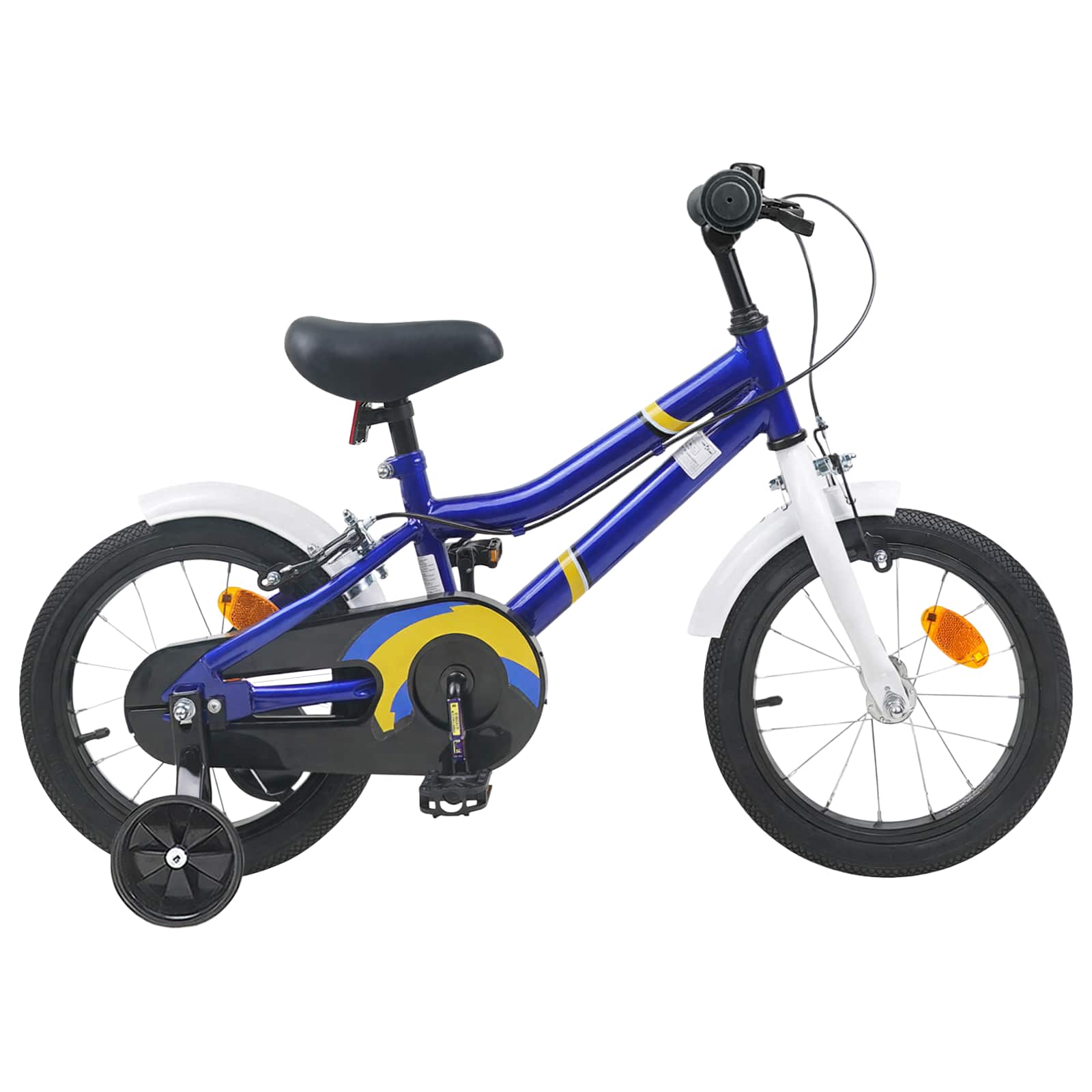 Kinderfiets 12 Inch voor 2-4 jaar oud Blauw Wit
