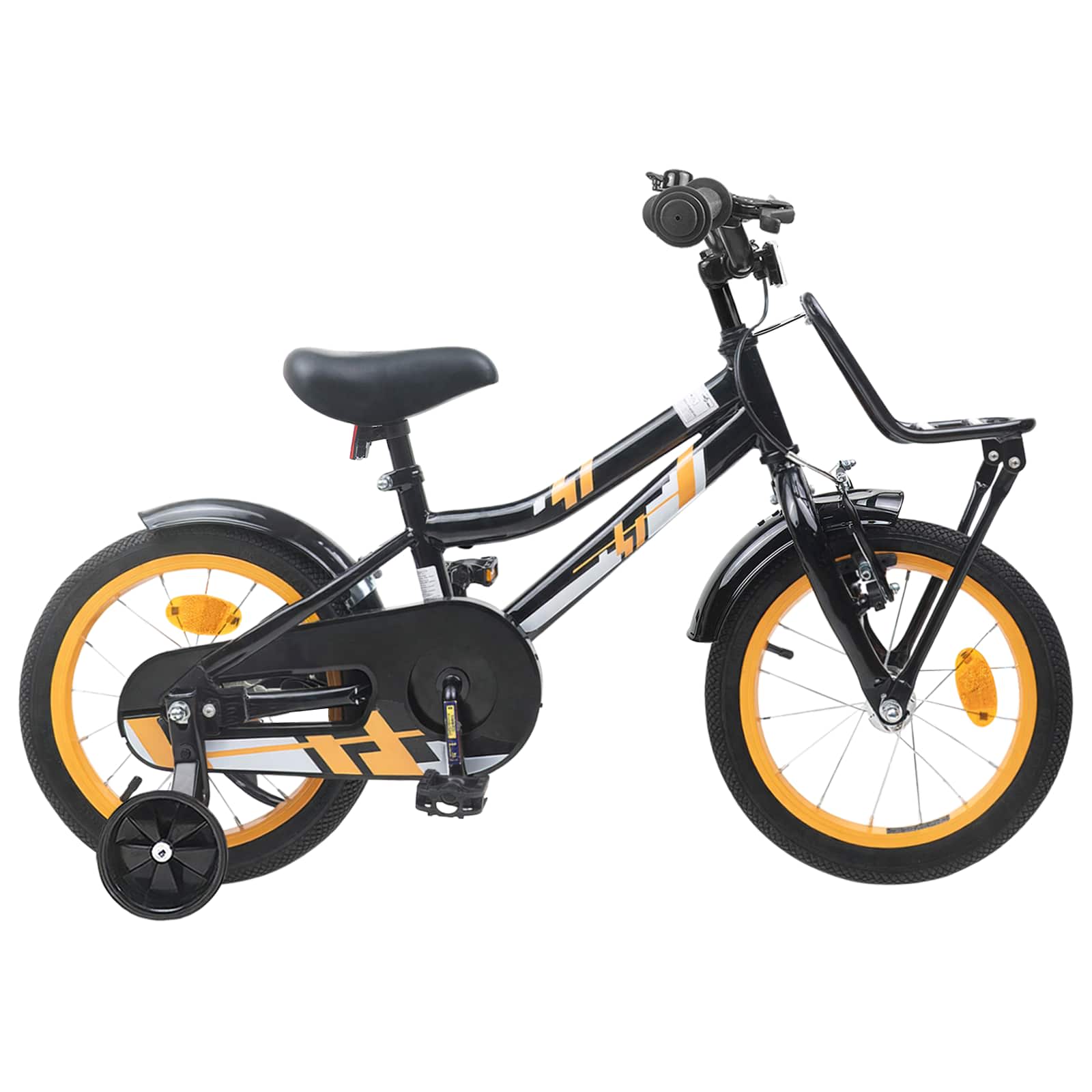 Kinderfiets 12 Inch voor 2-4 jaar oud Oranje Zwart