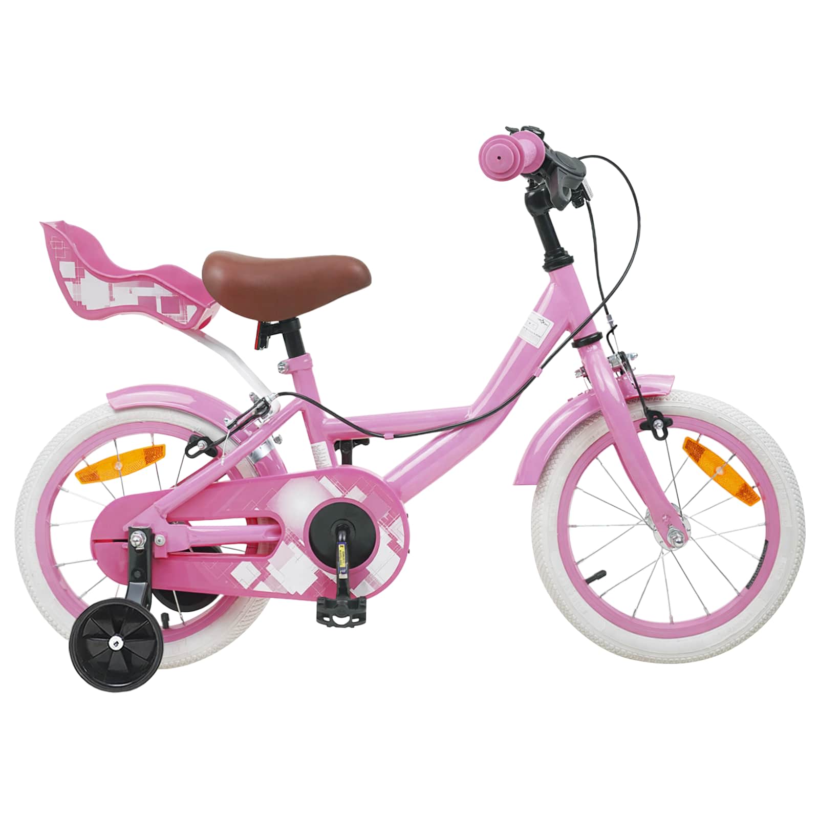 Kinderfiets 12 Inch voor 2-4 jaar oud Lichtroze