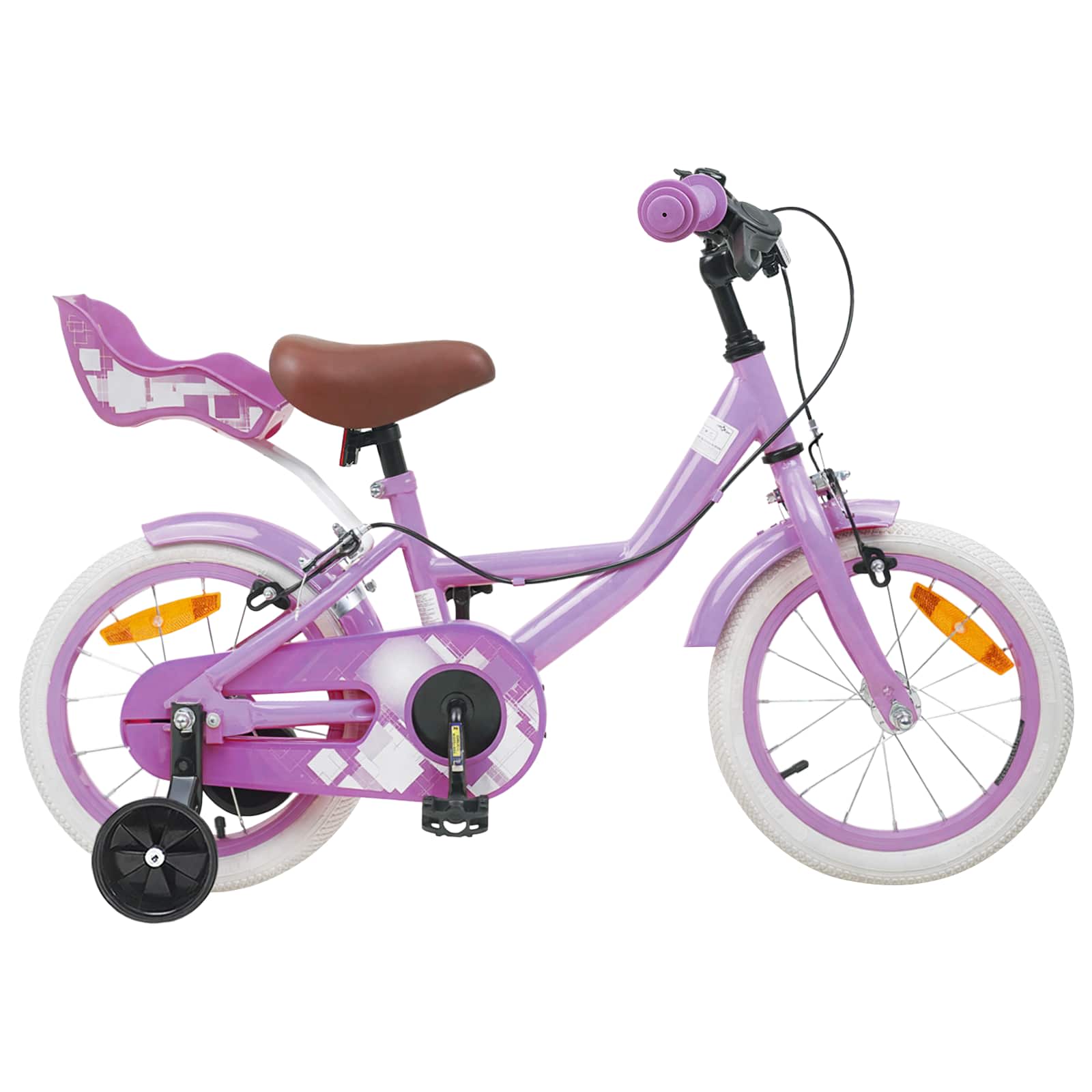 Kinderfiets 12 Inch voor 2-4 jaar oud Paars