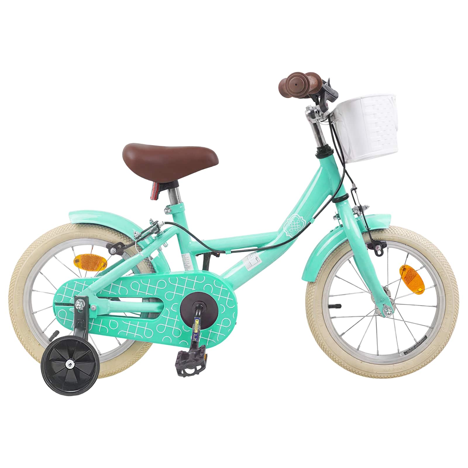 Kinderfiets 14 Inch voor 3-5 jaar oud Zeegroen