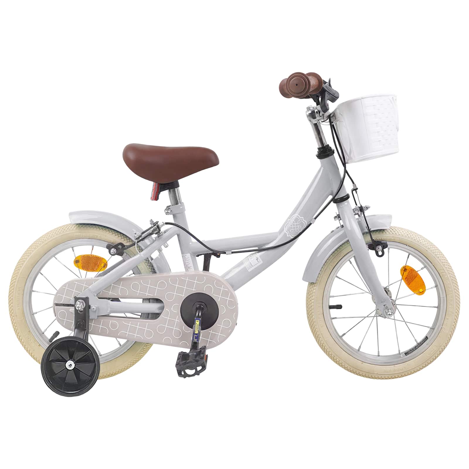 Kinderfiets 16 Inch voor 4-6 jaar oud Lichtgrijs