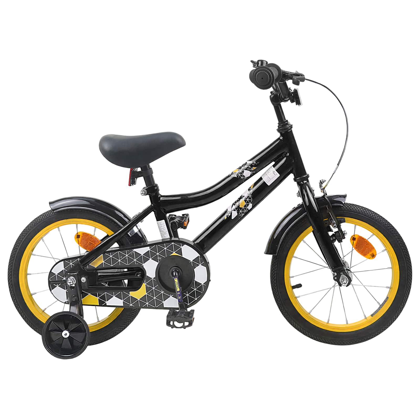 Kinderfiets 14 Inch voor 3-5 jaar oud Zwart