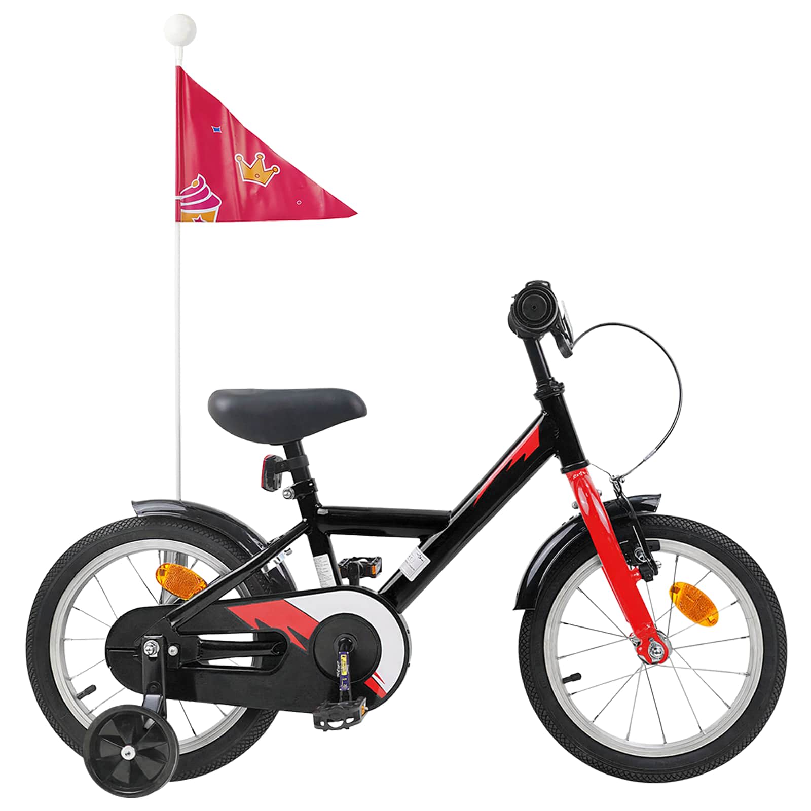 Kinderfiets 12 Inch voor 2-4 jaar oud Zwart