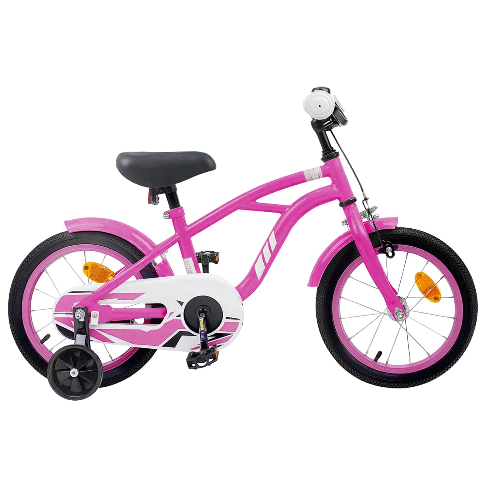 Kinderfiets 12 Inch voor 2-4 jaar oud Donkerroze