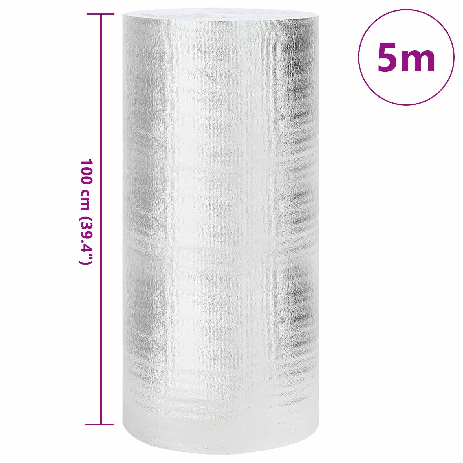 Radiatorfolie Zilver 5 x 1 m Polyetheen – afbeelding 2