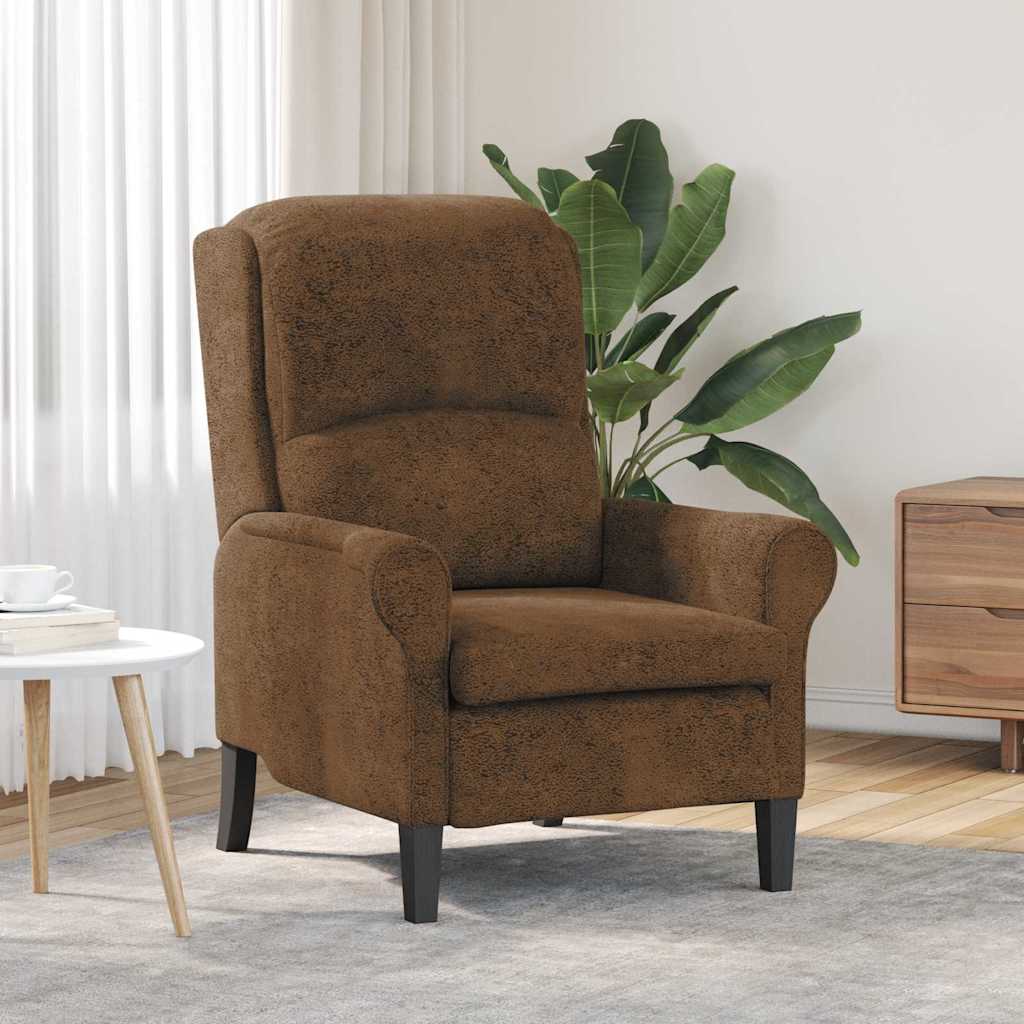 Fauteuil Bruin Nep Leer