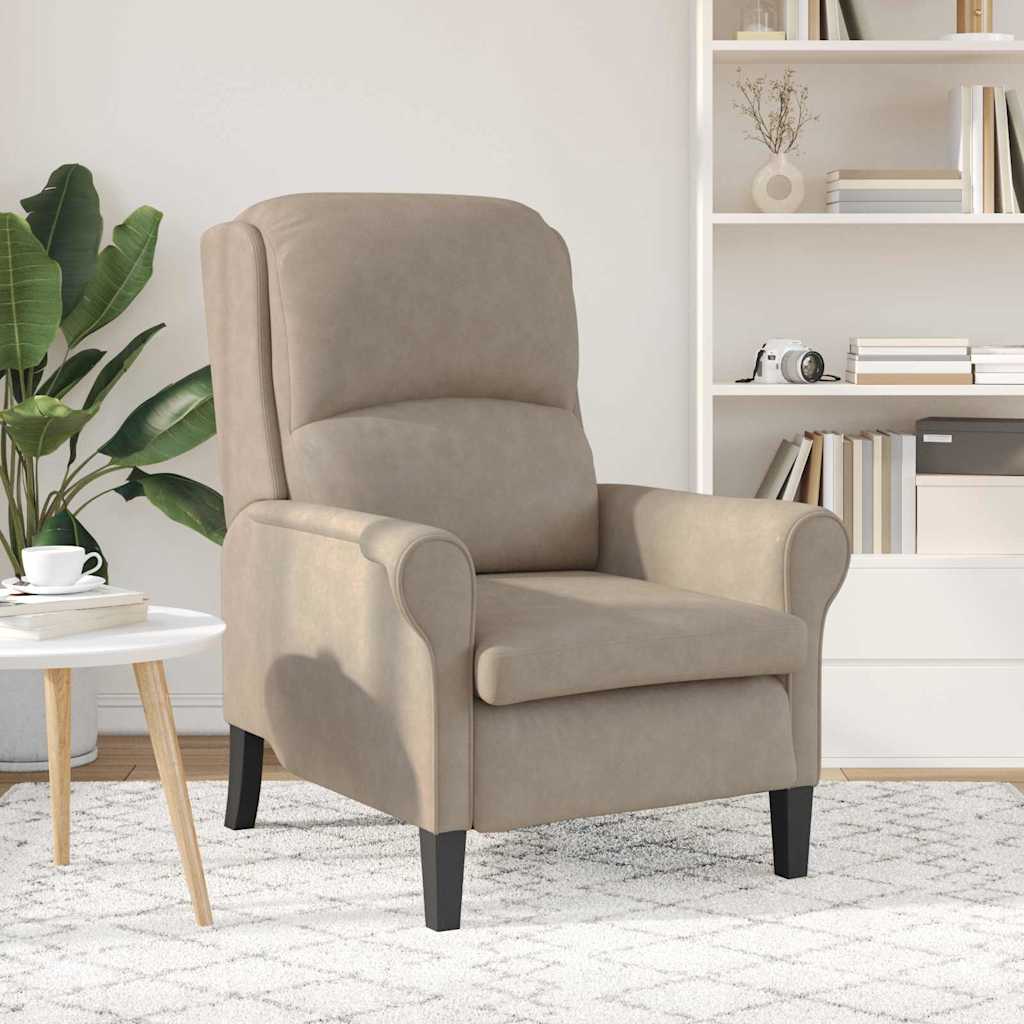 Fauteuil Taupe 76 x 94 x 102 cm Microvezel – afbeelding 3