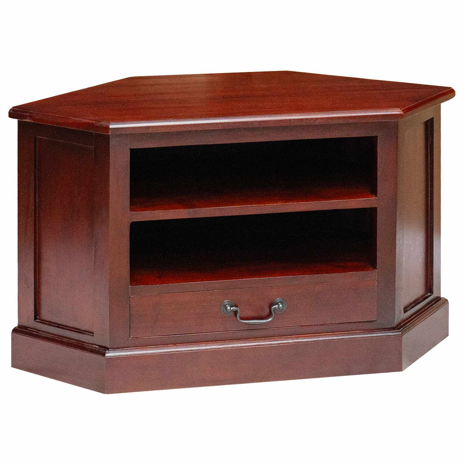 HoekTVKast met lade Bruin 80 x 40,5 x 45 cm Massief Mahoniehout – afbeelding 2
