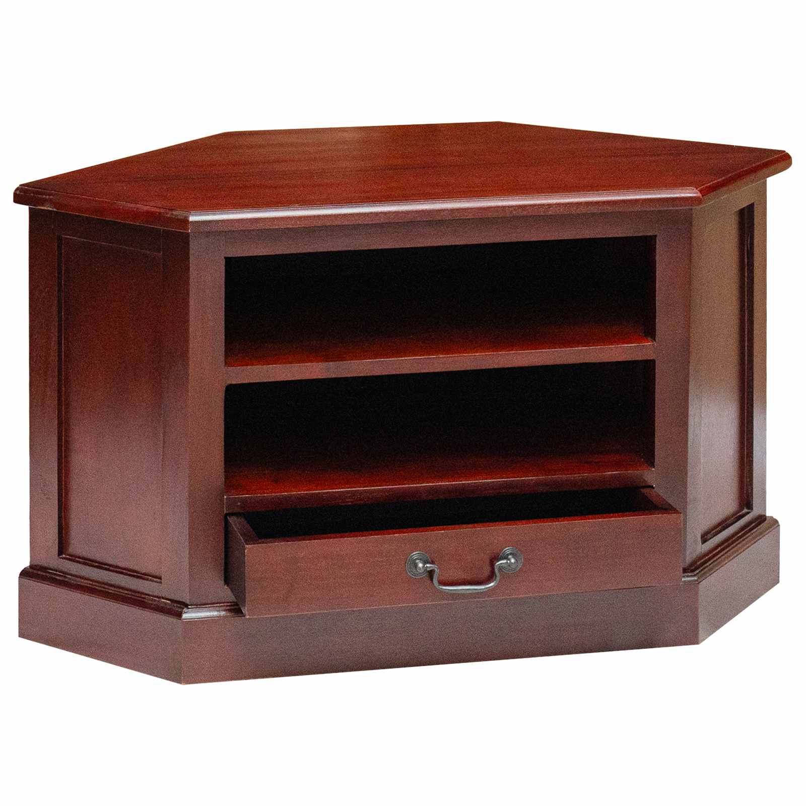 HoekTVKast met lade Bruin 80 x 40,5 x 45 cm Massief Mahoniehout – afbeelding 4