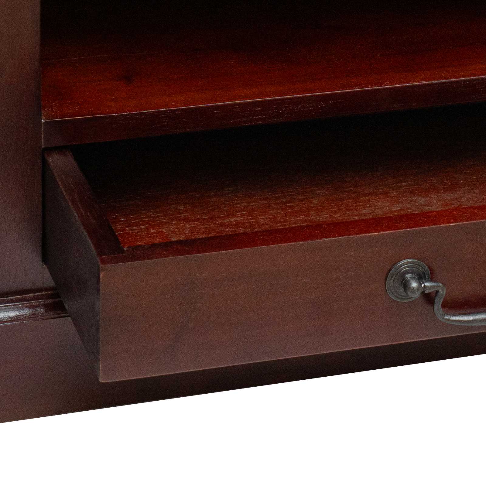HoekTVKast met lade Bruin 80 x 40,5 x 45 cm Massief Mahoniehout – afbeelding 9