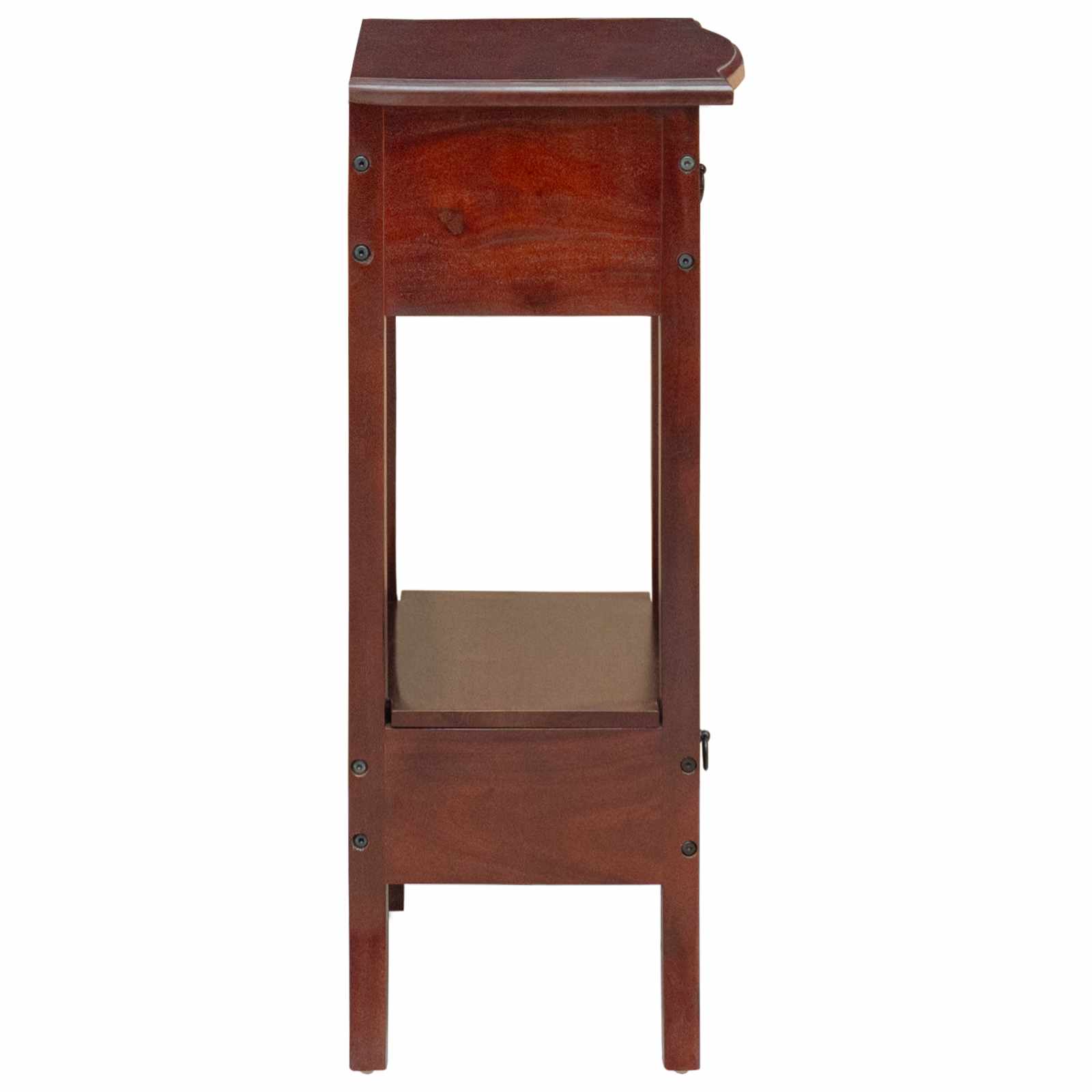 Wandtafel met lade Bruin 50 x 29,5 x 76 cm Massief Mahoniehout – afbeelding 6