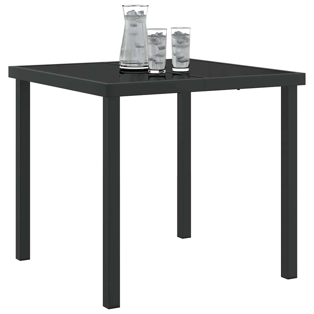 Tuinstafel Zwart 80 x 80 x 73 cm Metaal – afbeelding 3