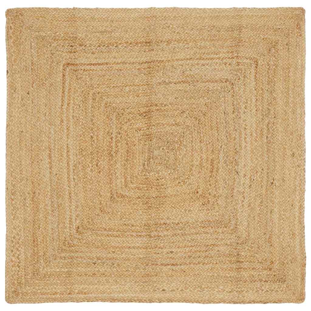 Vloerkleden Naturel 120 x 120 cm Jute – afbeelding 1