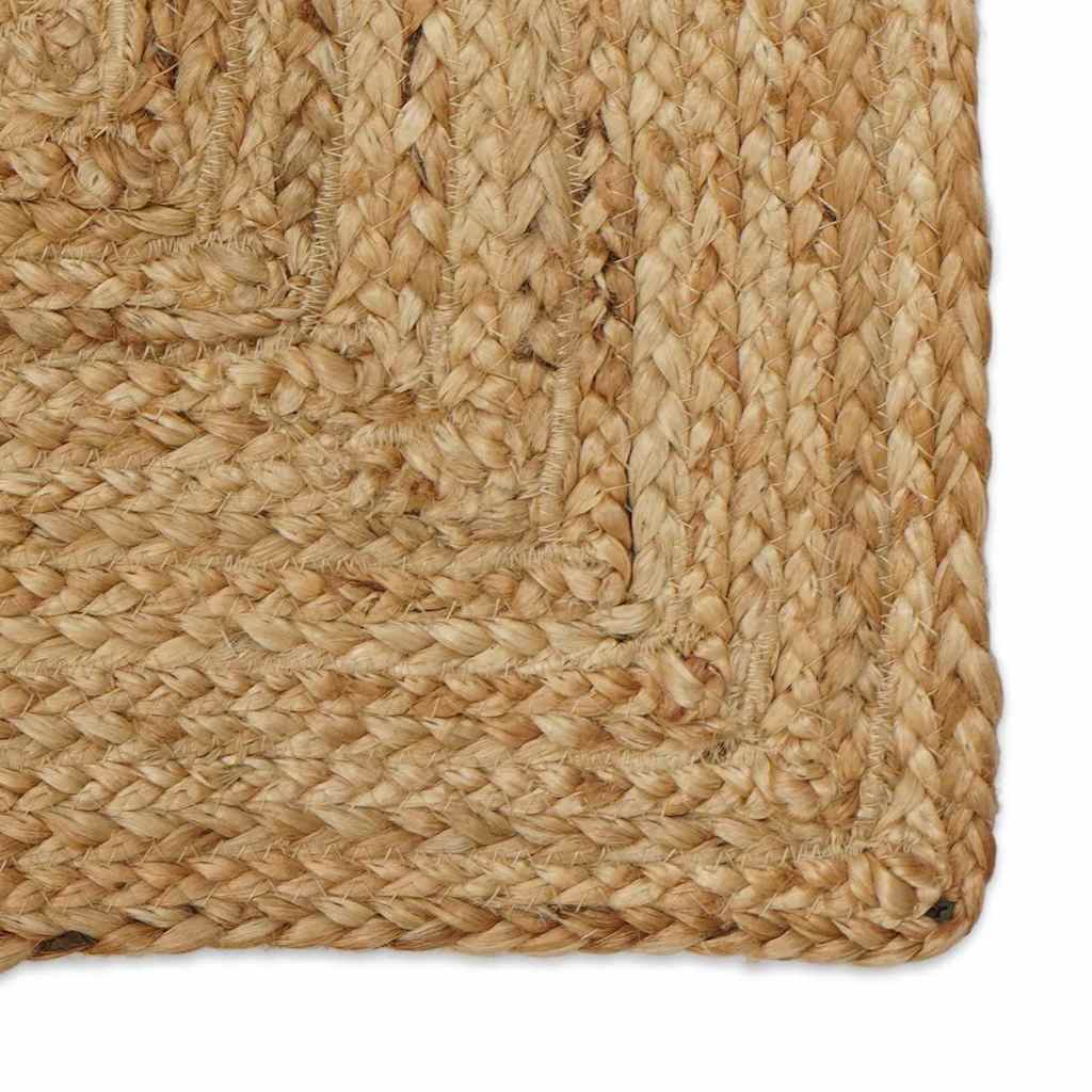 Vloerkleden Naturel 120 x 120 cm Jute – afbeelding 3