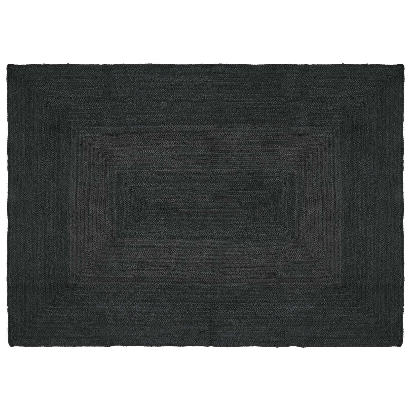 Vloerkleden Rechthoekig Donkergrijs 140 x 200 cm Jute – afbeelding 1