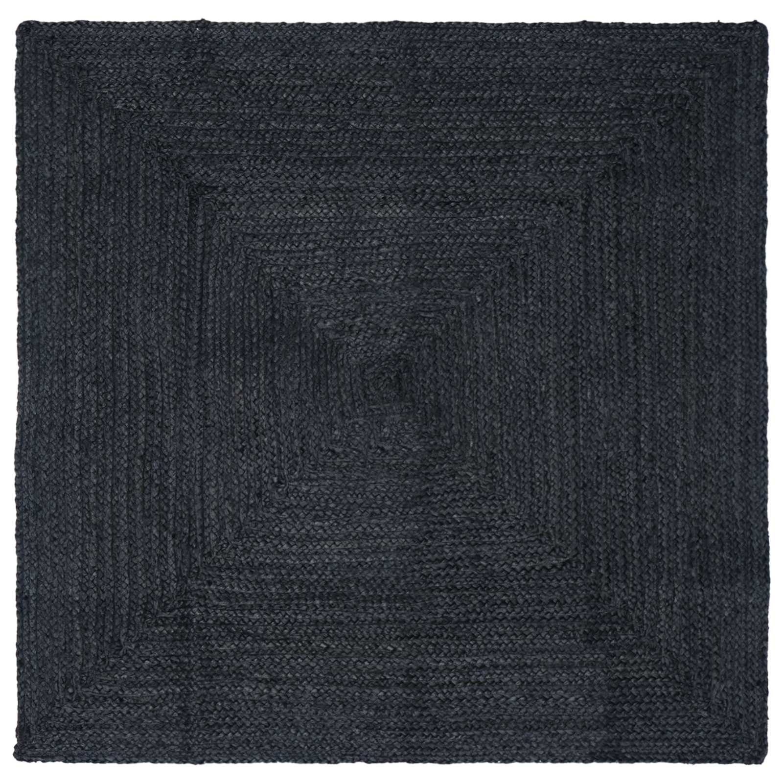 Vloerkleden Vierkant Donkergrijs 200 x 200 cm Jute – afbeelding 1